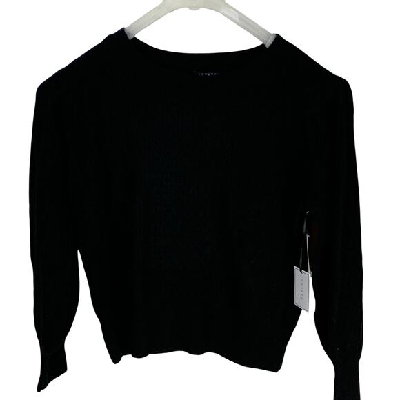 1. STATE Black Cable Knit Balloon Puff Sleeve Sweater L NWT - Picture 2 of 7